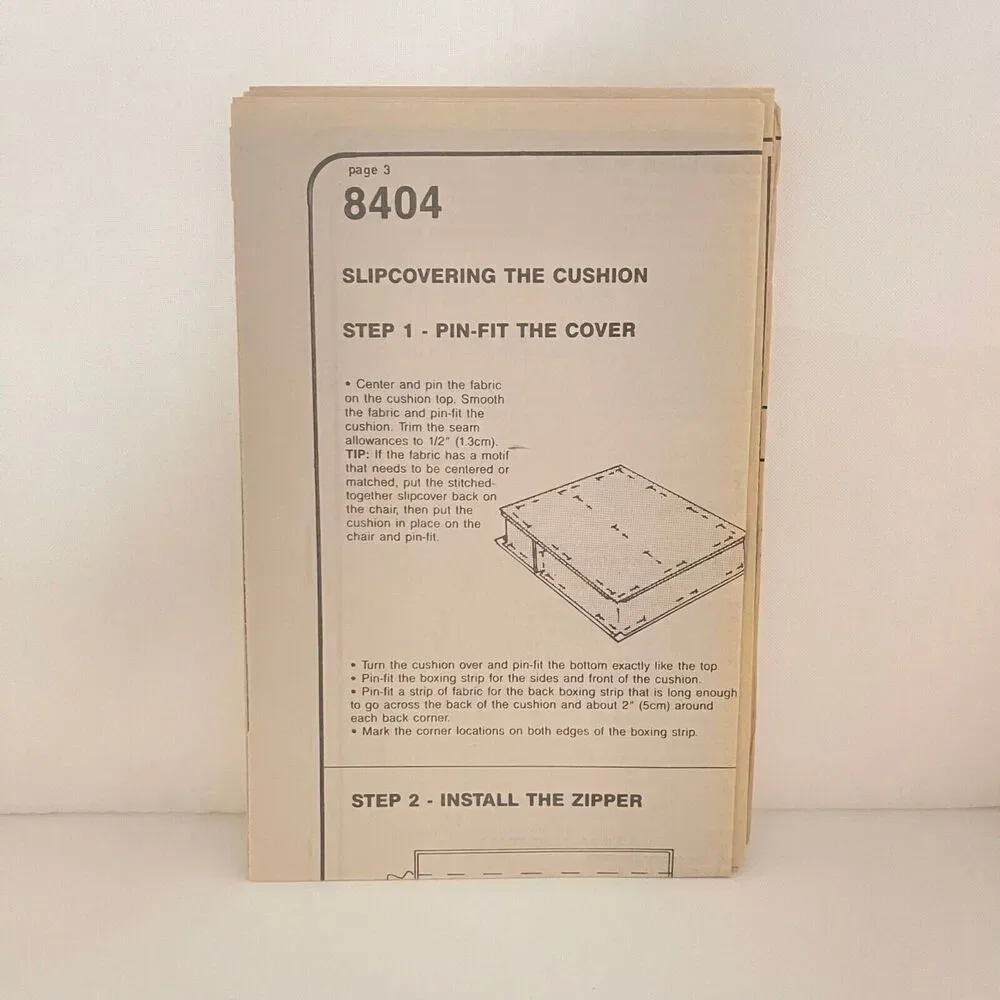 #8404 Simplicity House Decor Sofa Covers Sewing Pattern
